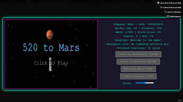 502 To Mars — gameplay screenshot showing simulation action