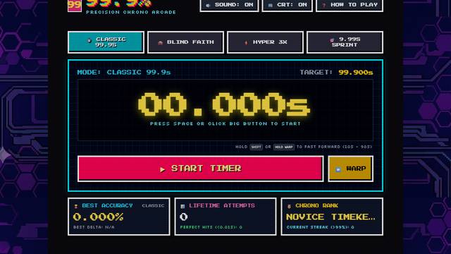 99.9% THE ULTIMATE TIMING CHALLENGE