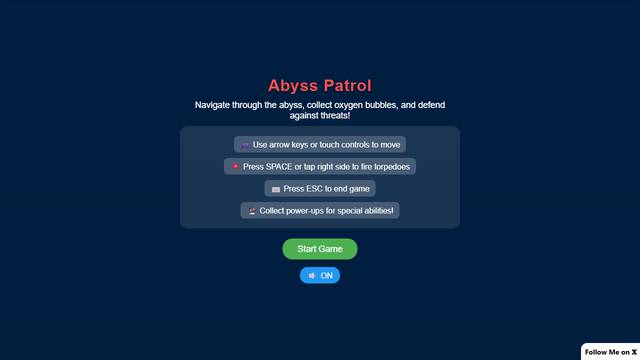 Abyss Patrol — gameplay screenshot showing survival / roguelite action