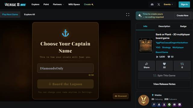 Bank or Plank — gameplay screenshot showing strategy action