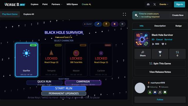 Black Hole Survivor