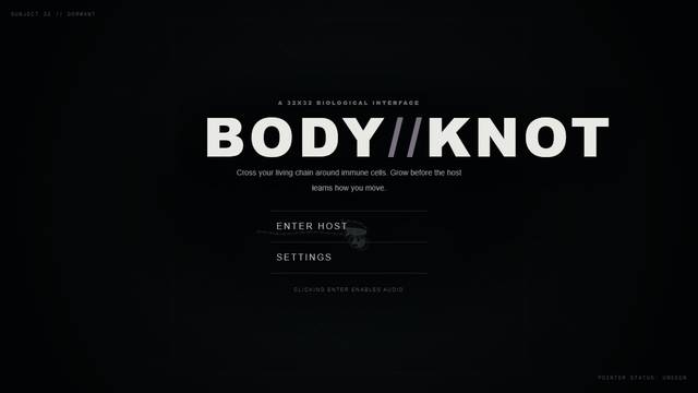 BODY//KNOT — gameplay screenshot showing survival / roguelite action