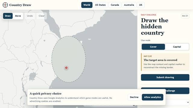 Country Draw gameplay screenshot