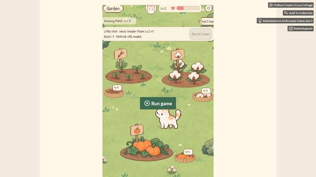 Cream's Cozy Cottage — gameplay screenshot showing strategy action