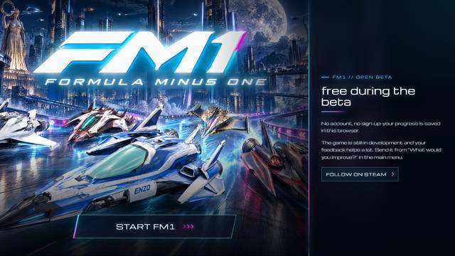 Formula Minus One — gameplay screenshot showing racing action