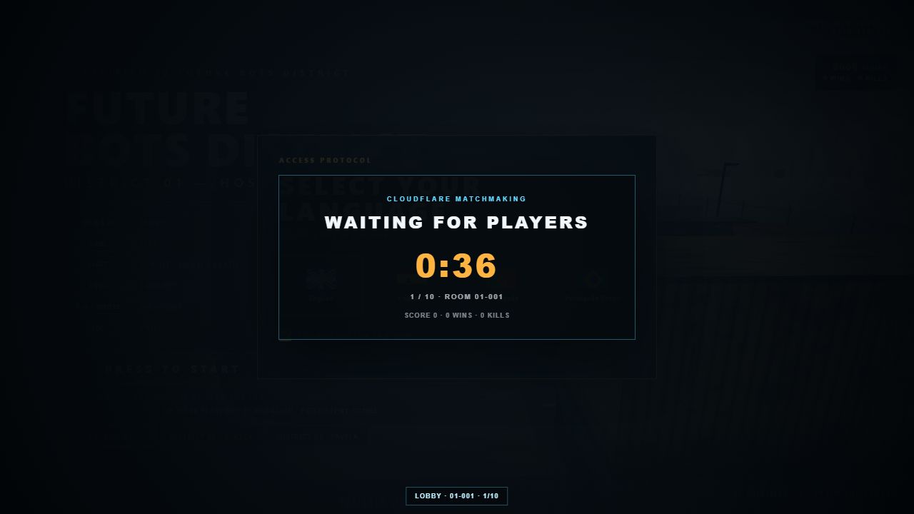 Future Bots — gameplay screenshot showing multiplayer fps action