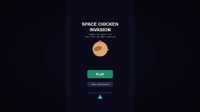 Galaxy space chicken shooter — gameplay screenshot showing shooter action