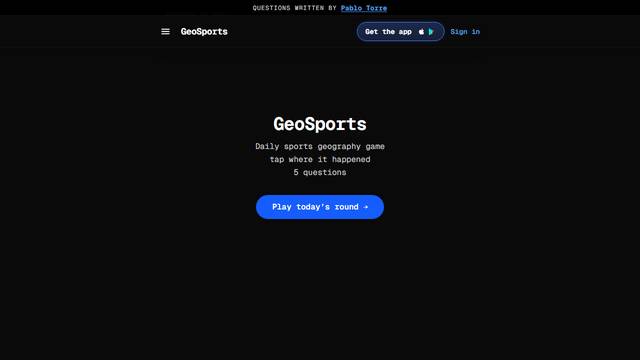 GeoSports — gameplay screenshot showing sports action
