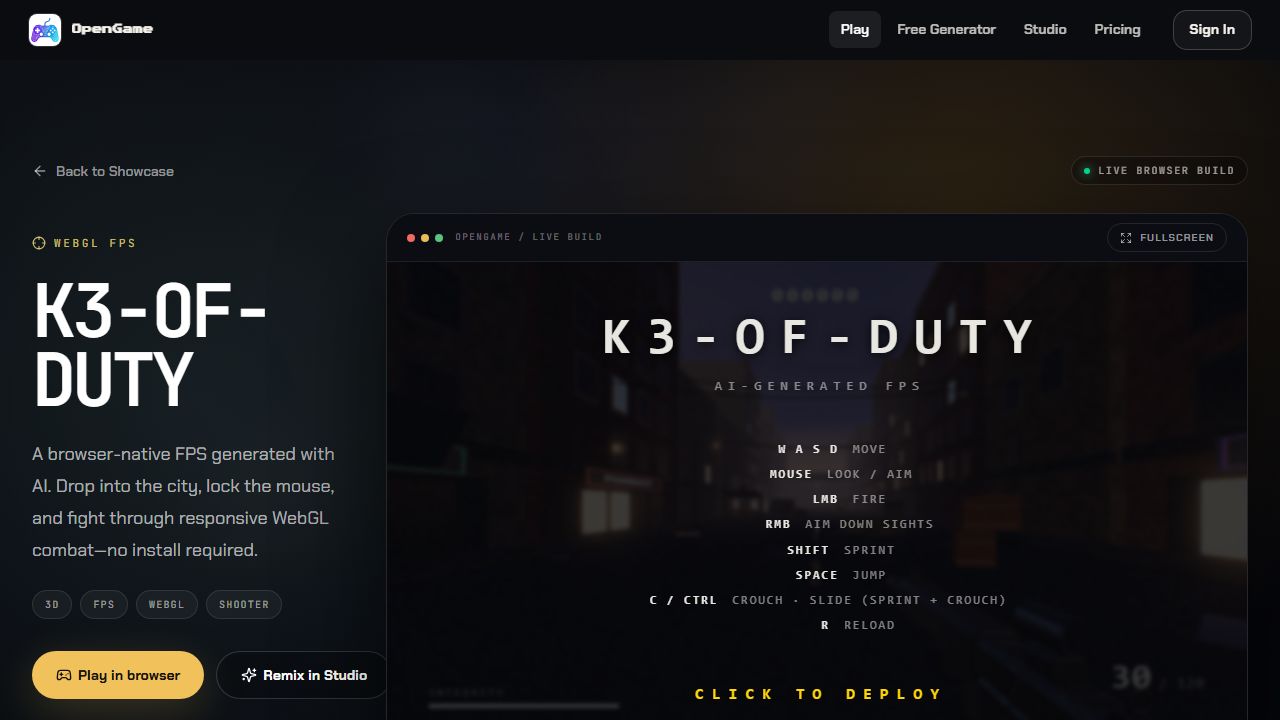 K3-of-Duty — gameplay screenshot showing fps action