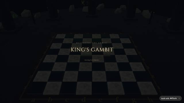 King's Gambit — gameplay screenshot showing strategy action