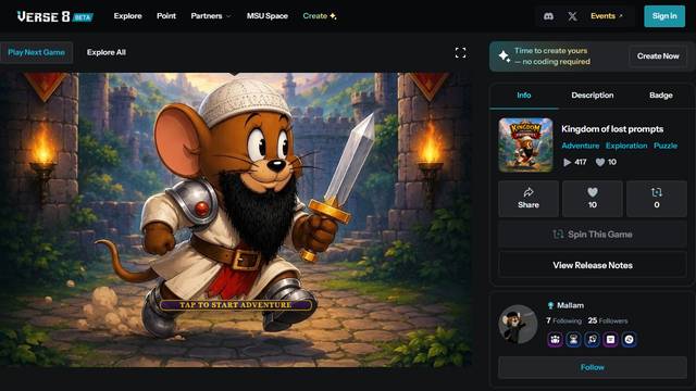 Kingdom of Lost Prompts — gameplay screenshot showing rpg action