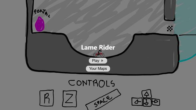Lame Rider — gameplay screenshot showing racing action