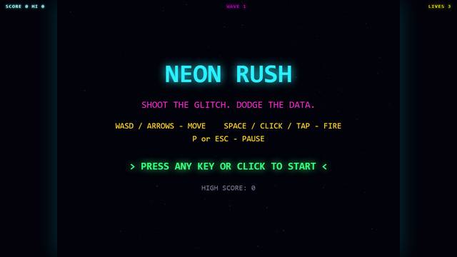 Neon  Arcade Shooter — gameplay screenshot showing shooter action