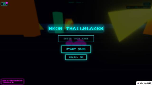 Neon Trailblazer — gameplay screenshot showing arcade action