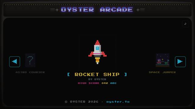 Oyster Arcade — gameplay screenshot showing arcade action