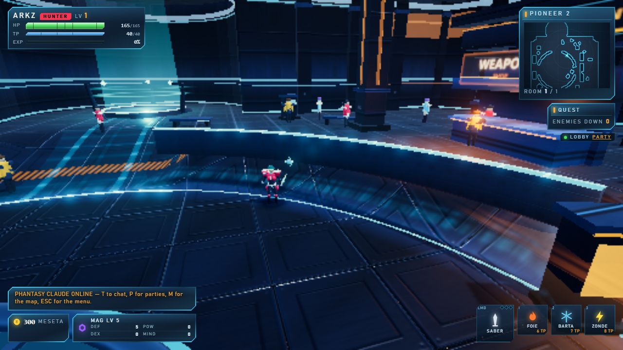 Phantasy Claude Online — gameplay screenshot showing online action rpg action