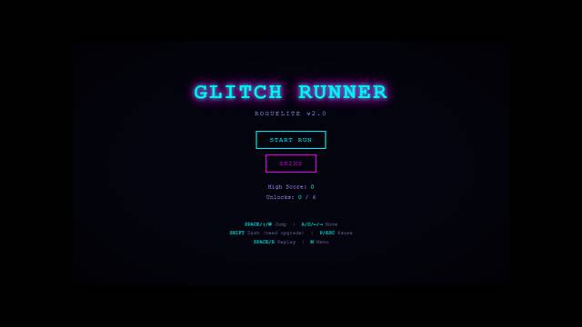 play-glitch-runner — gameplay screenshot showing survival / roguelite action
