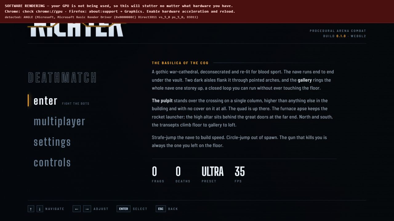 RICHTER — gameplay screenshot showing fps action