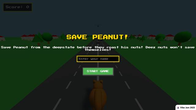 Save Peanut — gameplay screenshot showing arcade action