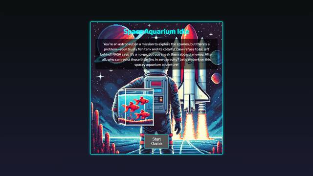 Space Aquarium Idle — gameplay screenshot showing management / idle action