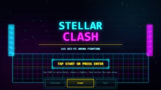 STELLAR CLASH — gameplay screenshot showing fighting action