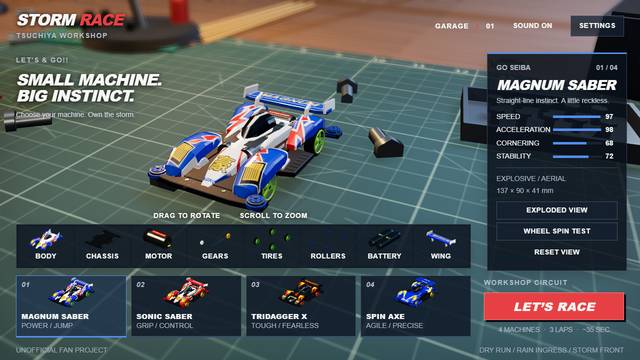 Storm Race — gameplay screenshot showing racing action