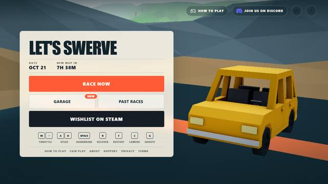 Swervle — gameplay screenshot showing racing action