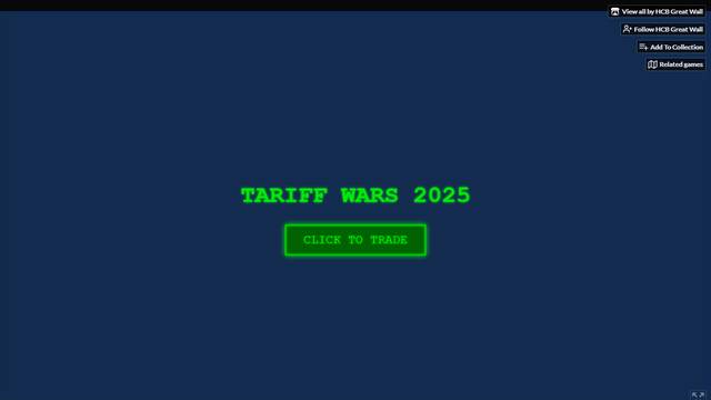 Tariff Wars 2025 — gameplay screenshot showing simulation action