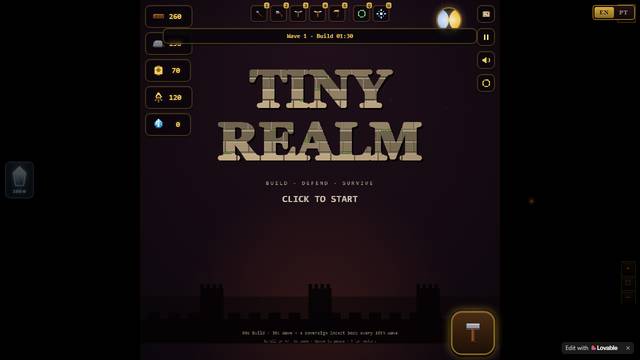 Tiny Realm — gameplay screenshot showing strategy action