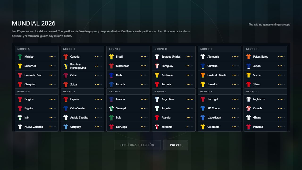 Tiro Libre — gameplay screenshot showing football / free kicks action