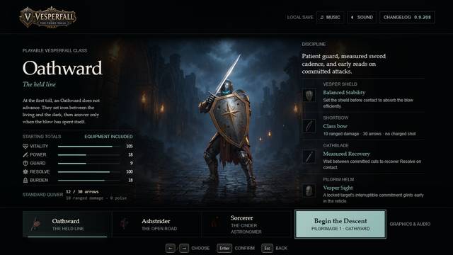 Vesperfall — gameplay screenshot showing rpg action