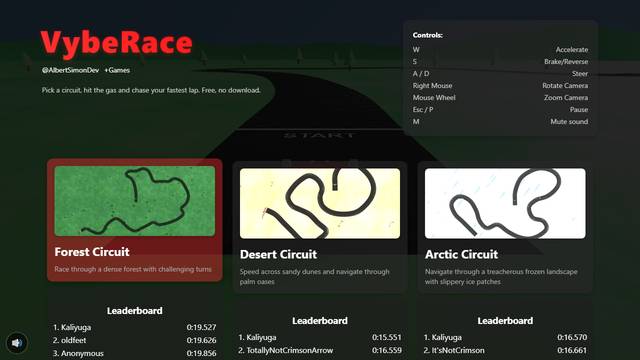VybeRace — gameplay screenshot showing racing action